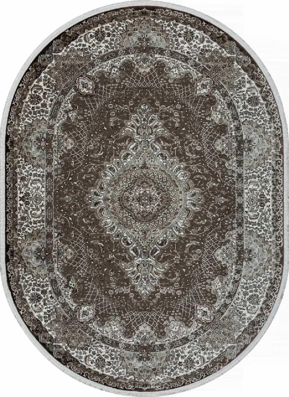 Ковер MERINOS DOLCE d414 BROWN Овал Овал 2.4x3.3м