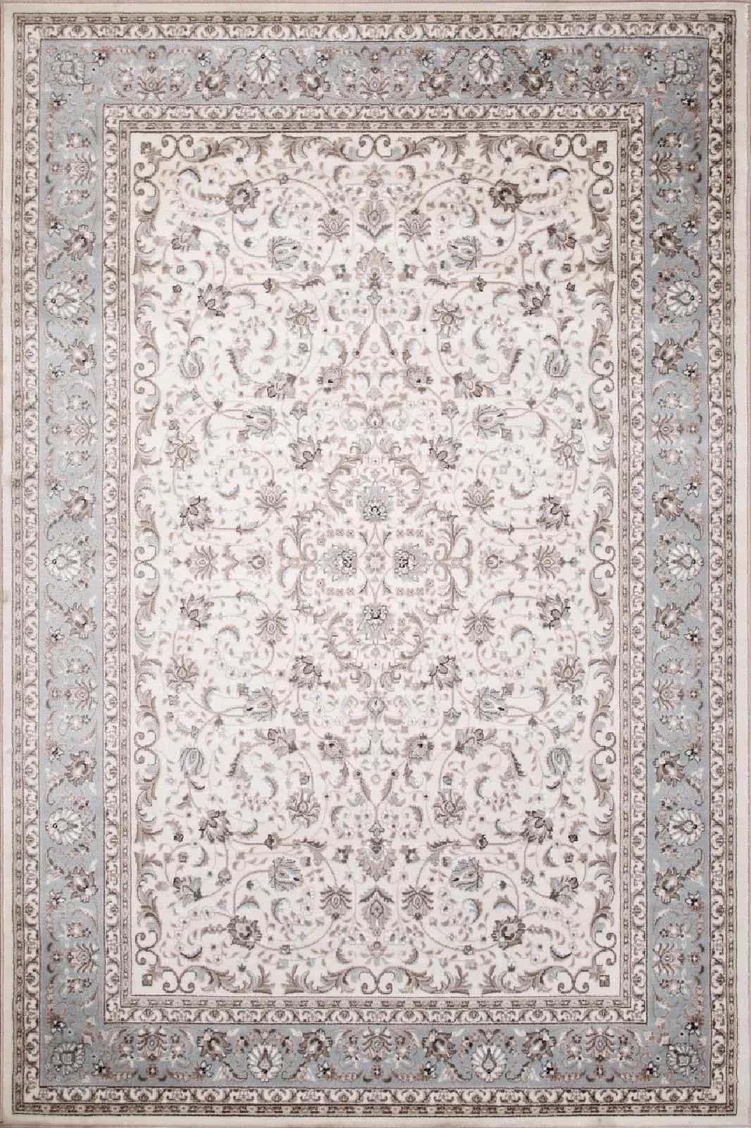Ковер MERINOS VALENCIA DELUXE F014 CREAM-L.BLUE 1.5x2.3м