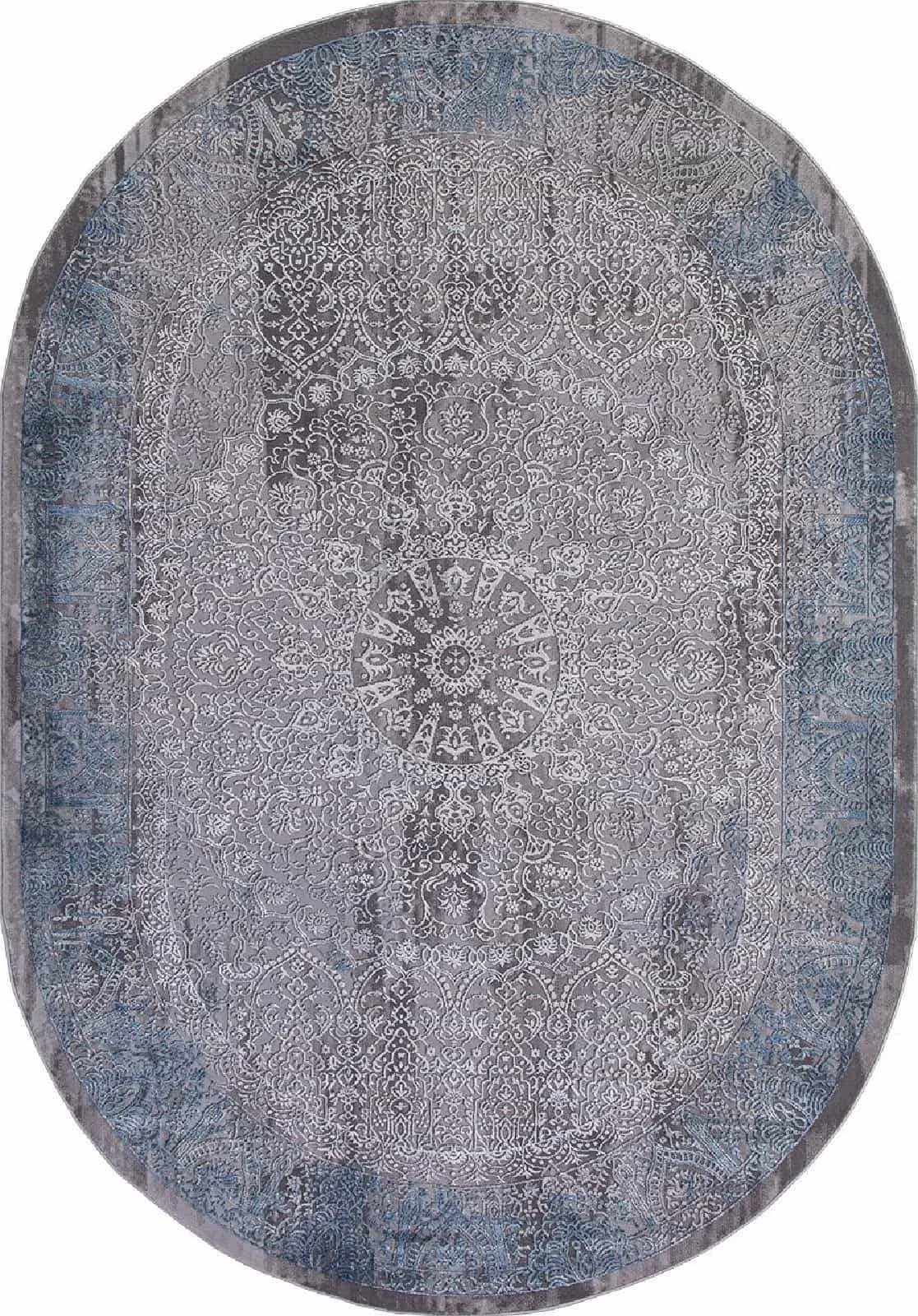 Ковер KARMEN HALI ARMINA 03878A BLUE / BLUE Овал Овал 2.4x3.4м