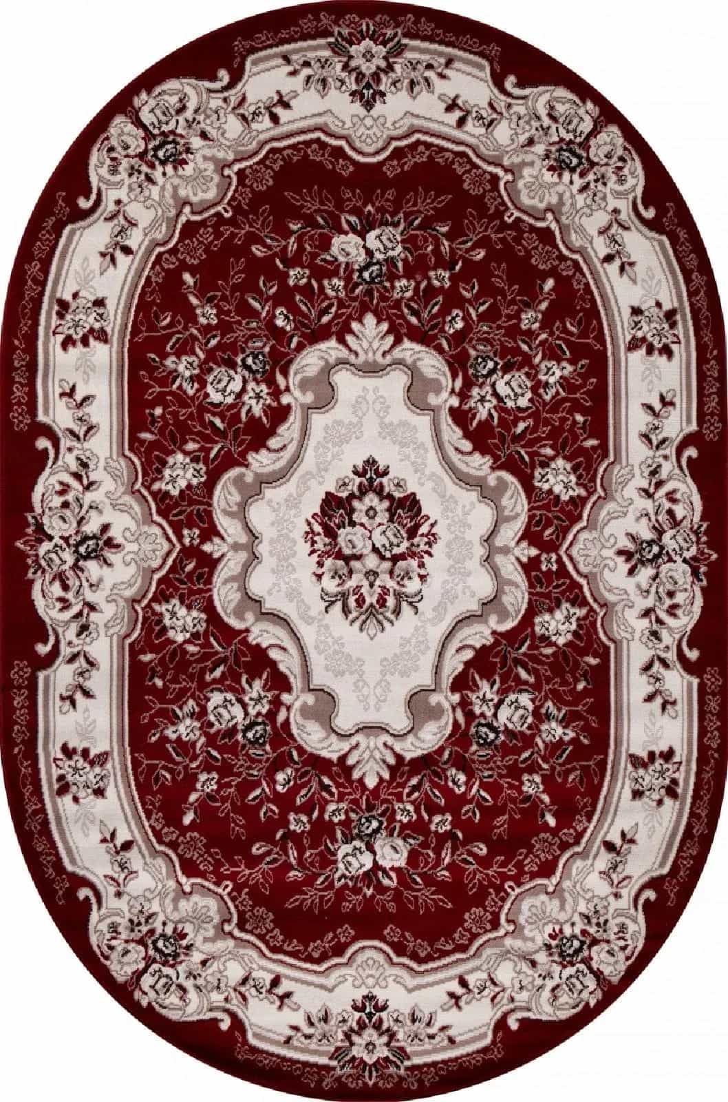 Ковер MERINOS GAVANA d017 RED Овал Овал 1.8x2.5м