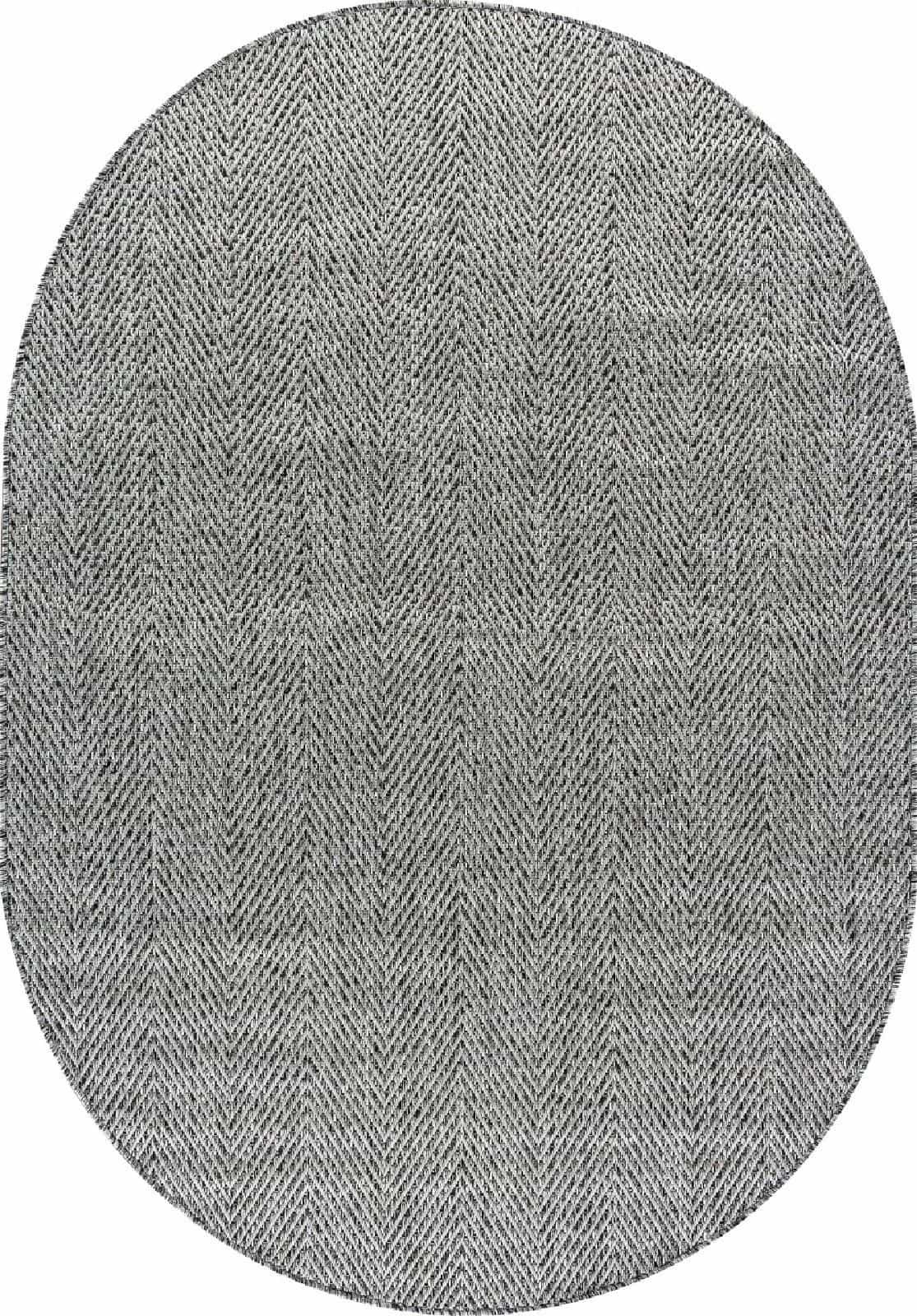Ковер Ковер MERINOS KAIR S156 DARK GRAY Овал 1.6x2.3м