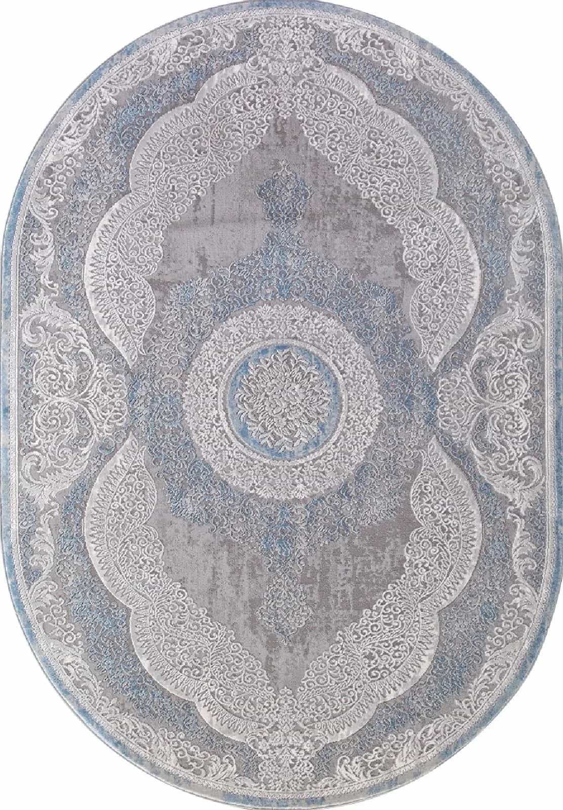 Ковер KARMEN HALI ARMINA 03880A BLUE / BLUE Овал Овал 2x2.9м
