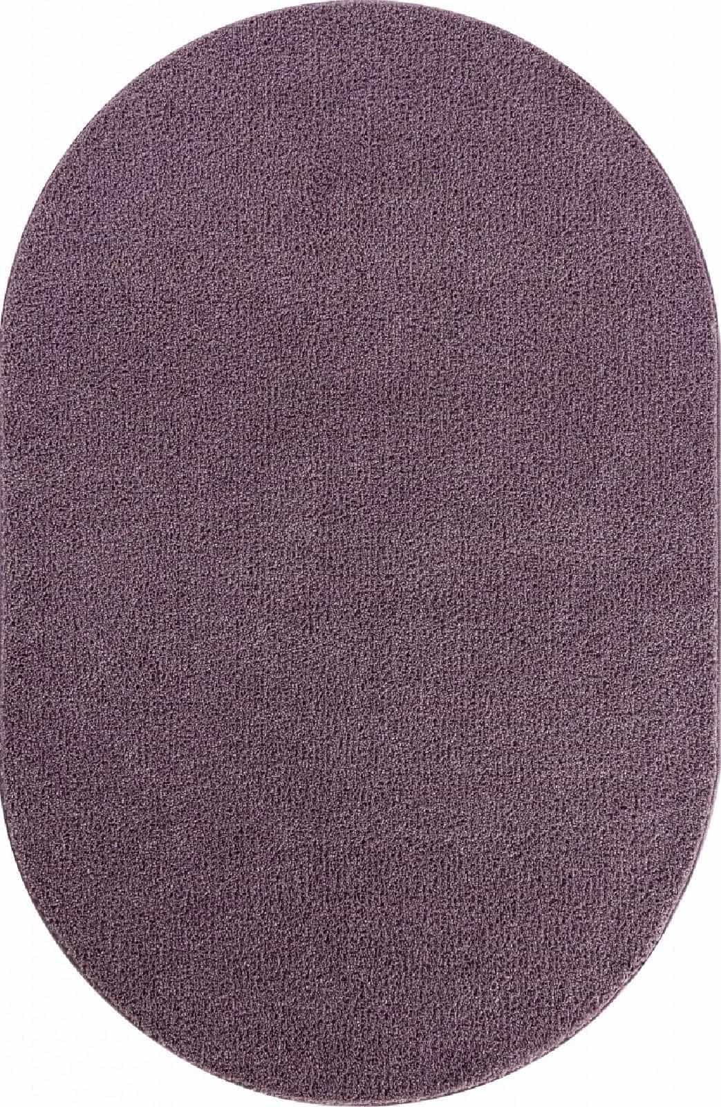 Ковер Ковер Однотонный MERINOS LANA t600 PURPLE Овал 1x2м