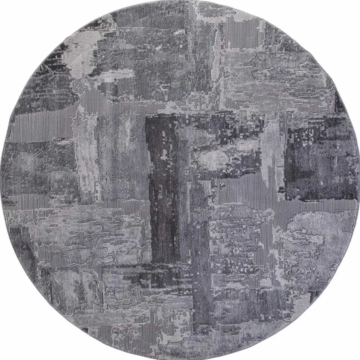 Ковер KARMEN HALI ARMINA 03758A GREY / GREY Круг Круг 1.6x1.6м