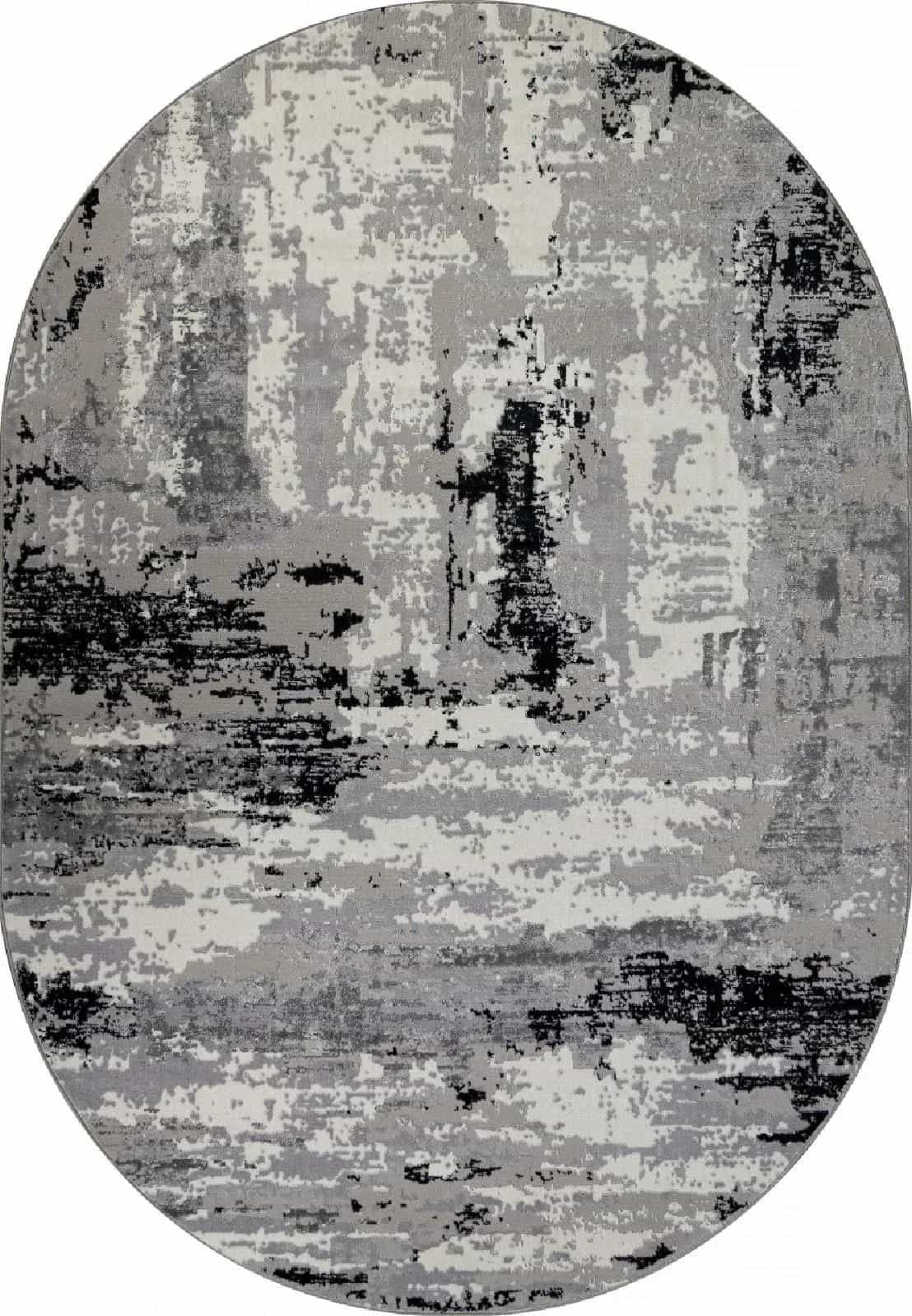 Ковер Ковер MERINOS PALERMO F279 DARK GRAY Овал Овал 1.6x2.3м