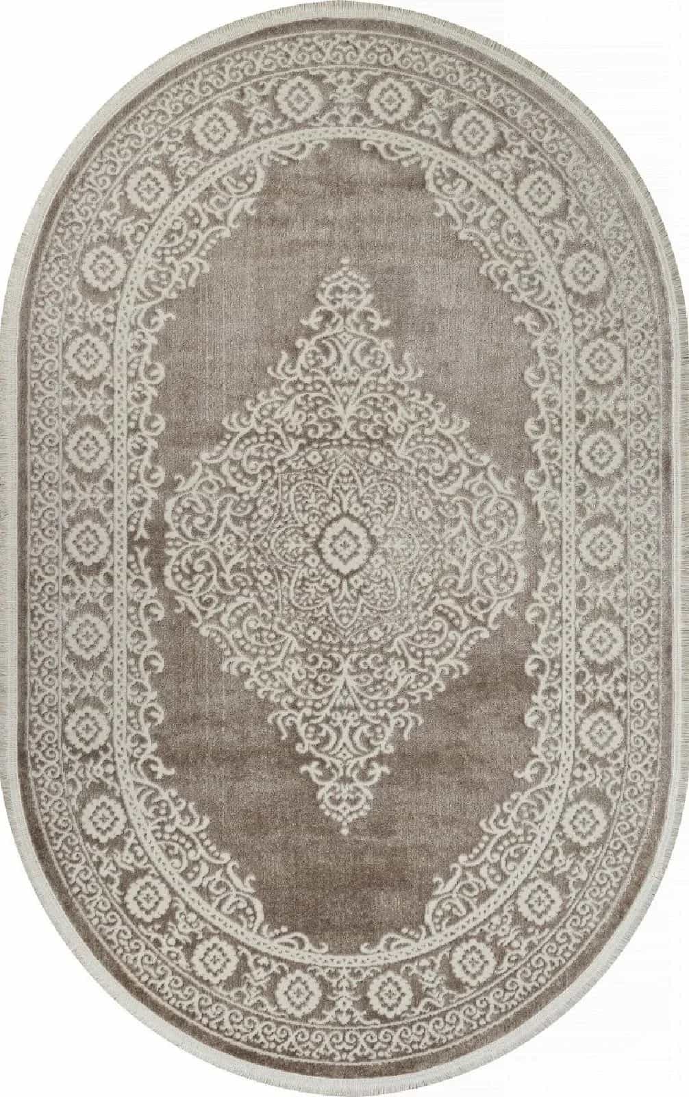 Ковер Ковер Классический KARDELEN MARMARIS 26468A CREAM / D.BEIGE Овал Овал 1.92x4м