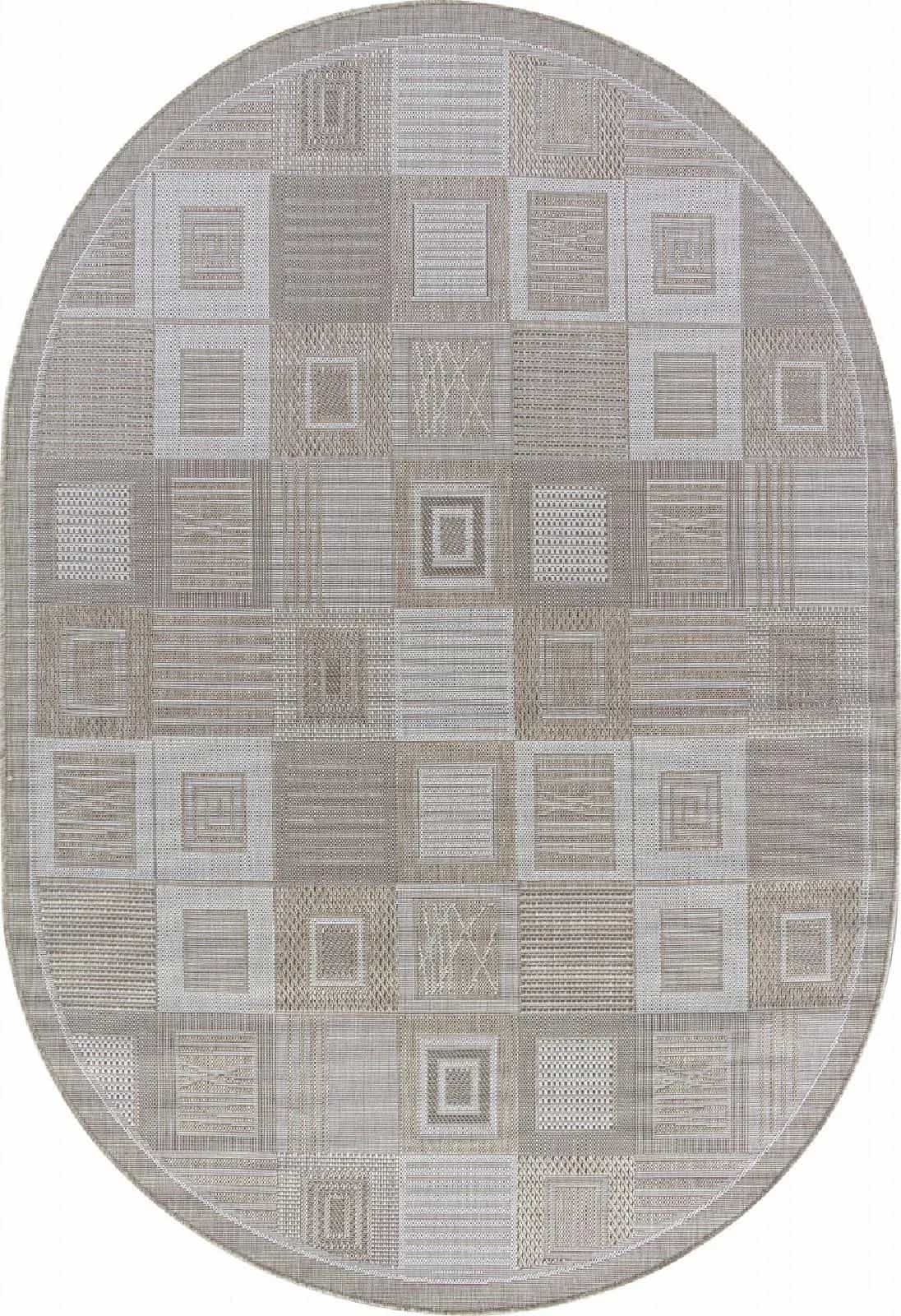 Ковер Ковер Современный MERINOS KAIR S138 BEIGE Овал 1.2x1.7м