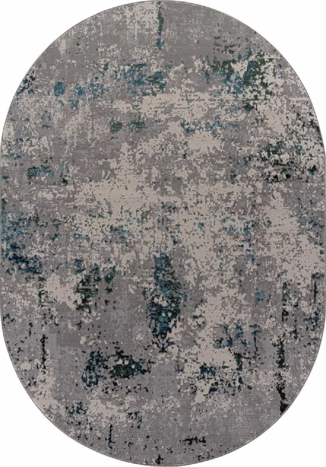 Ковер Ковер MERINOS LIMAN F477 GRAY-BLUE Овал Овал 2x2.9м