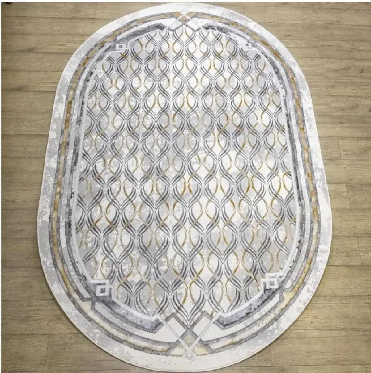 Ковер Турция Rich KN52B SHRNIK CREAM овал Овал 2x2.9м