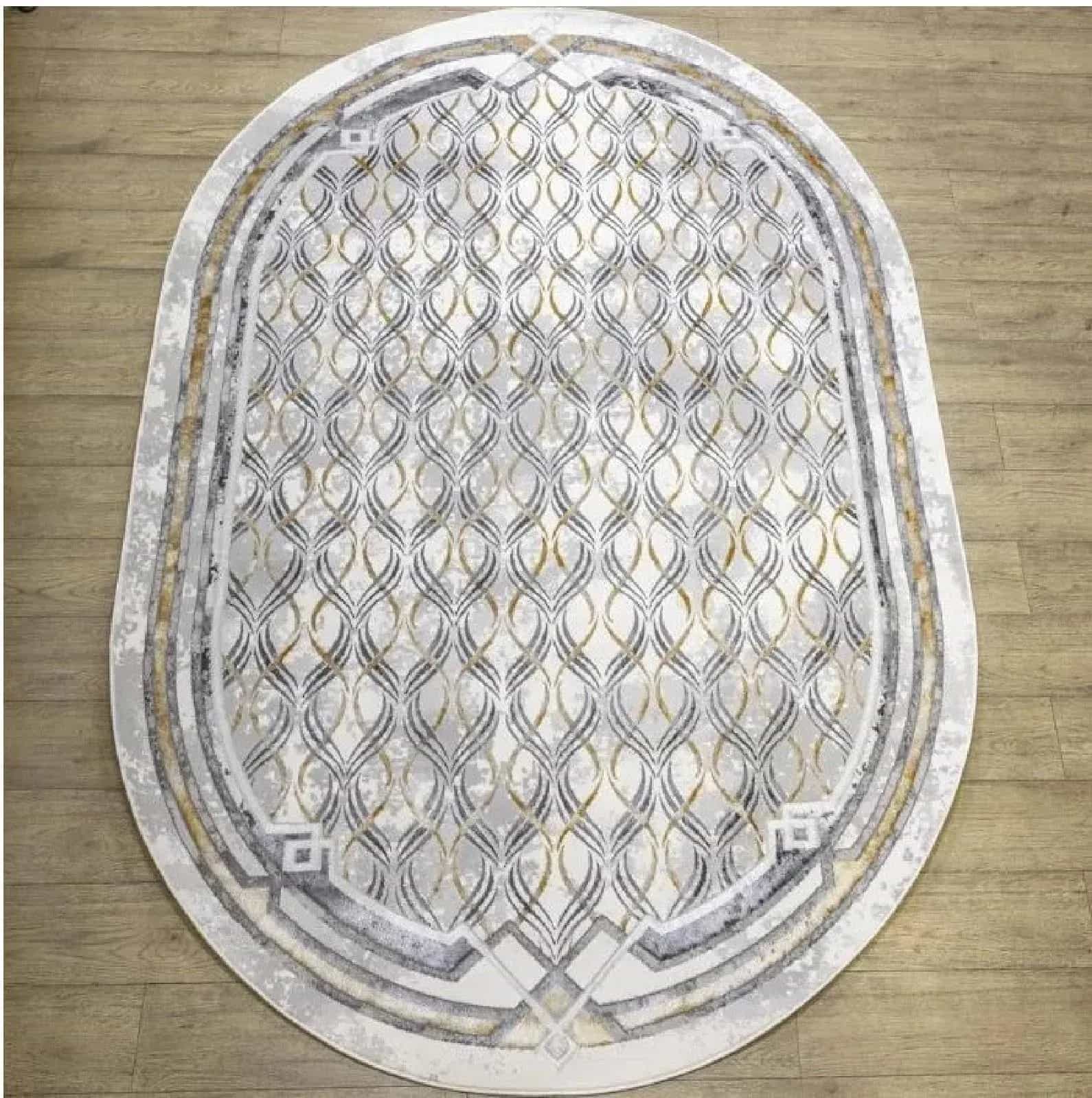 Ковер Турция Rich KN52B SHRNIK CREAM овал Овал 2x2.9м