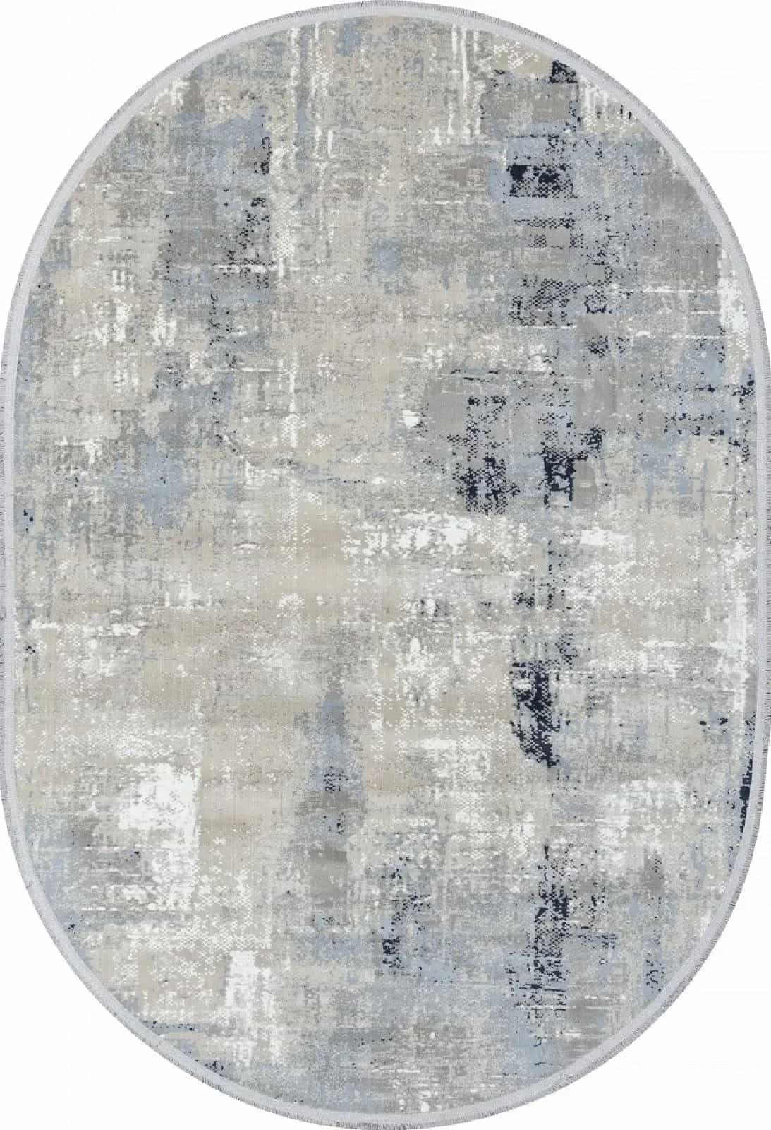 Ковер VALENTIS LORENZO C288AH GREY / L.BLUE Овал Овал 0.8x1.5м