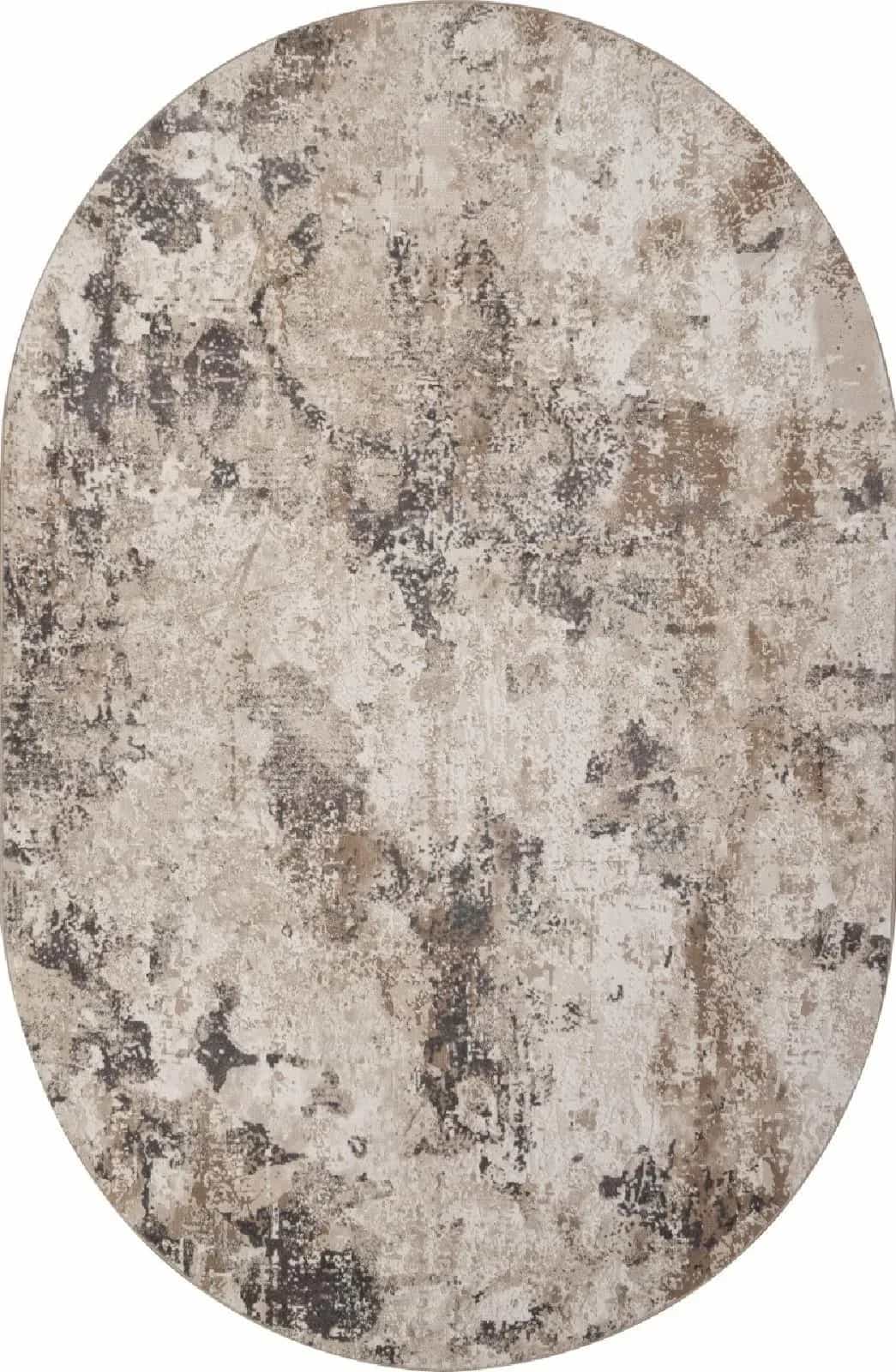 Ковер Ковер Современный ROZA SIESTA M033A CREAM / WHITE Овал Овал 1.95x2.9м