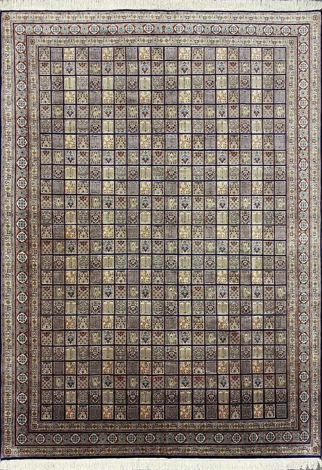 Шелковый Индийский ковер ручной работы 2.44x3.35м
