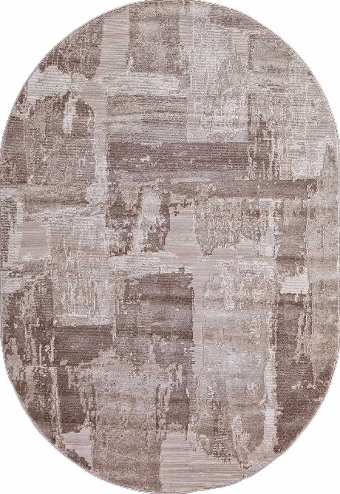 Ковер KARMEN HALI ARMINA 03710A BROWN / BROWN Овал Овал 0.8x1.5м