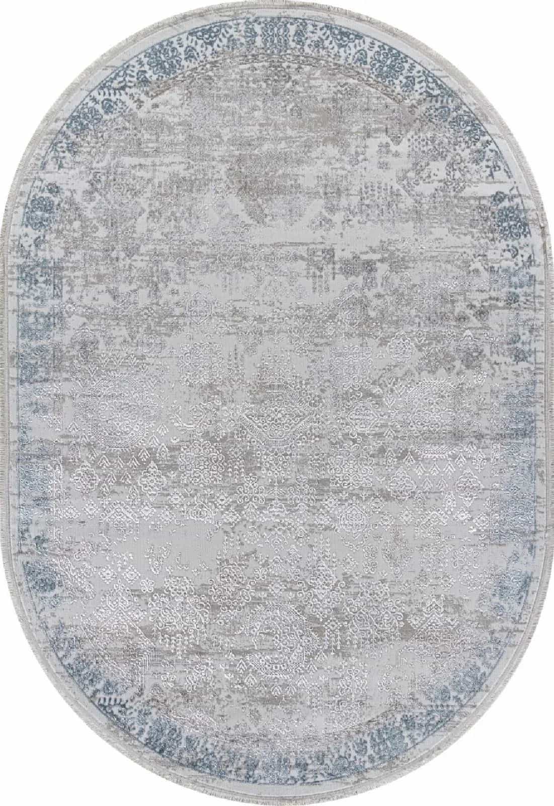Ковер Ковер Классический ARDA EFSAN L252A CREAM SHRINK / BLUE FDY Овал Овал 2.4x3.4м