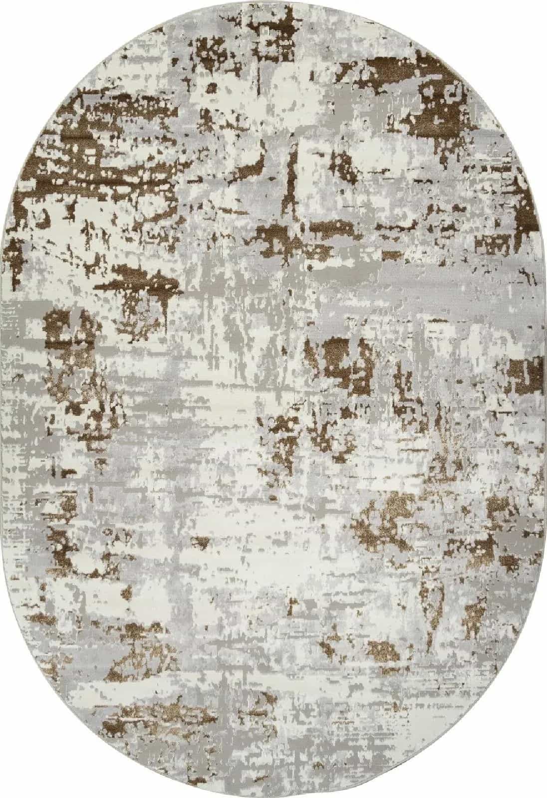 Ковер Ковер Современный MERINOS PALERMO F284 GRAY-GREEN Овал Овал 1x2м