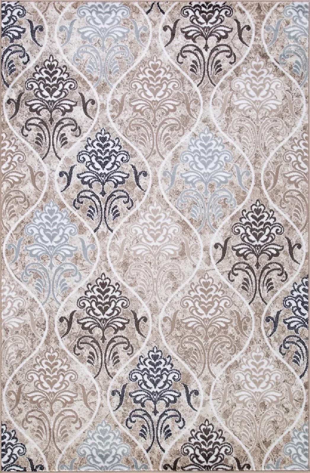 Ковер Merinos Valencia Deluxe d310 cream-brown 1.5x2.3м