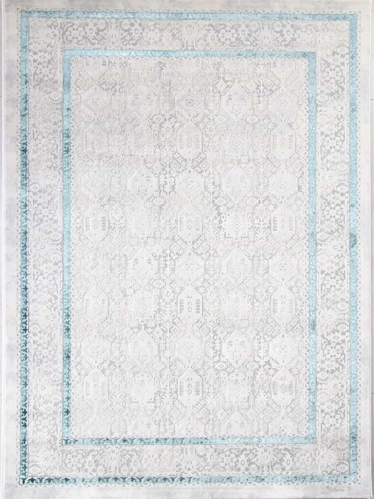 Ковер Ковер Современный SAHAN AMELI 9255A S.L.GREY / P.TURQUOISE 0.78x1.5м