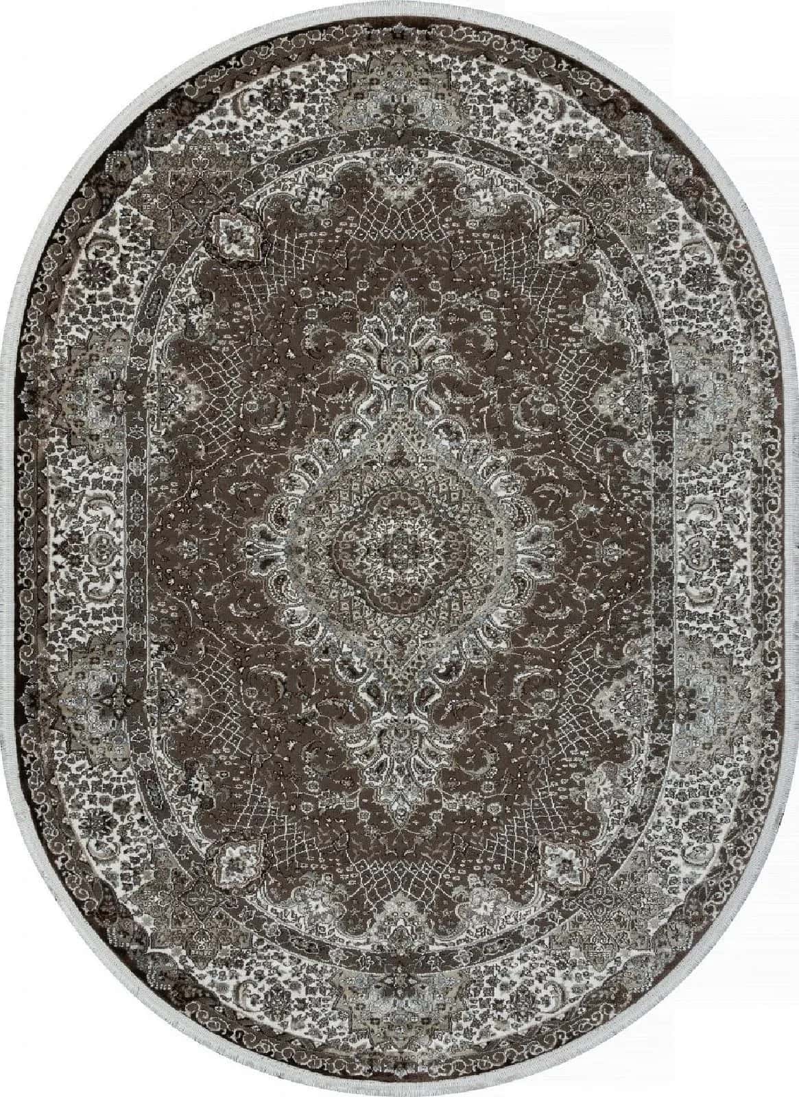 Ковер MERINOS DOLCE d414 BROWN Овал Овал 2.4x3.3м