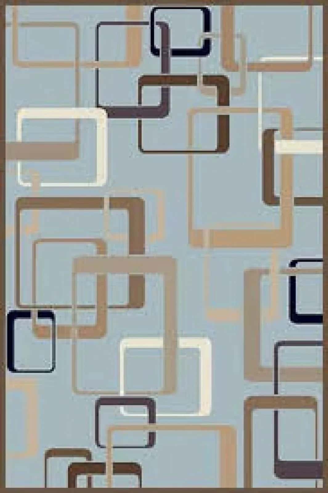 Ковер Merinos Valencia Deluxe d254 L.BLUE-BROWN 1x2м