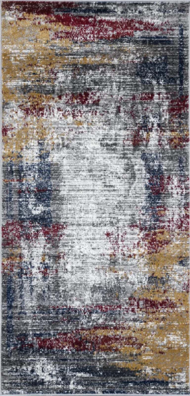 Ковер MERINOS LONDON D838 gray-red 1x2м