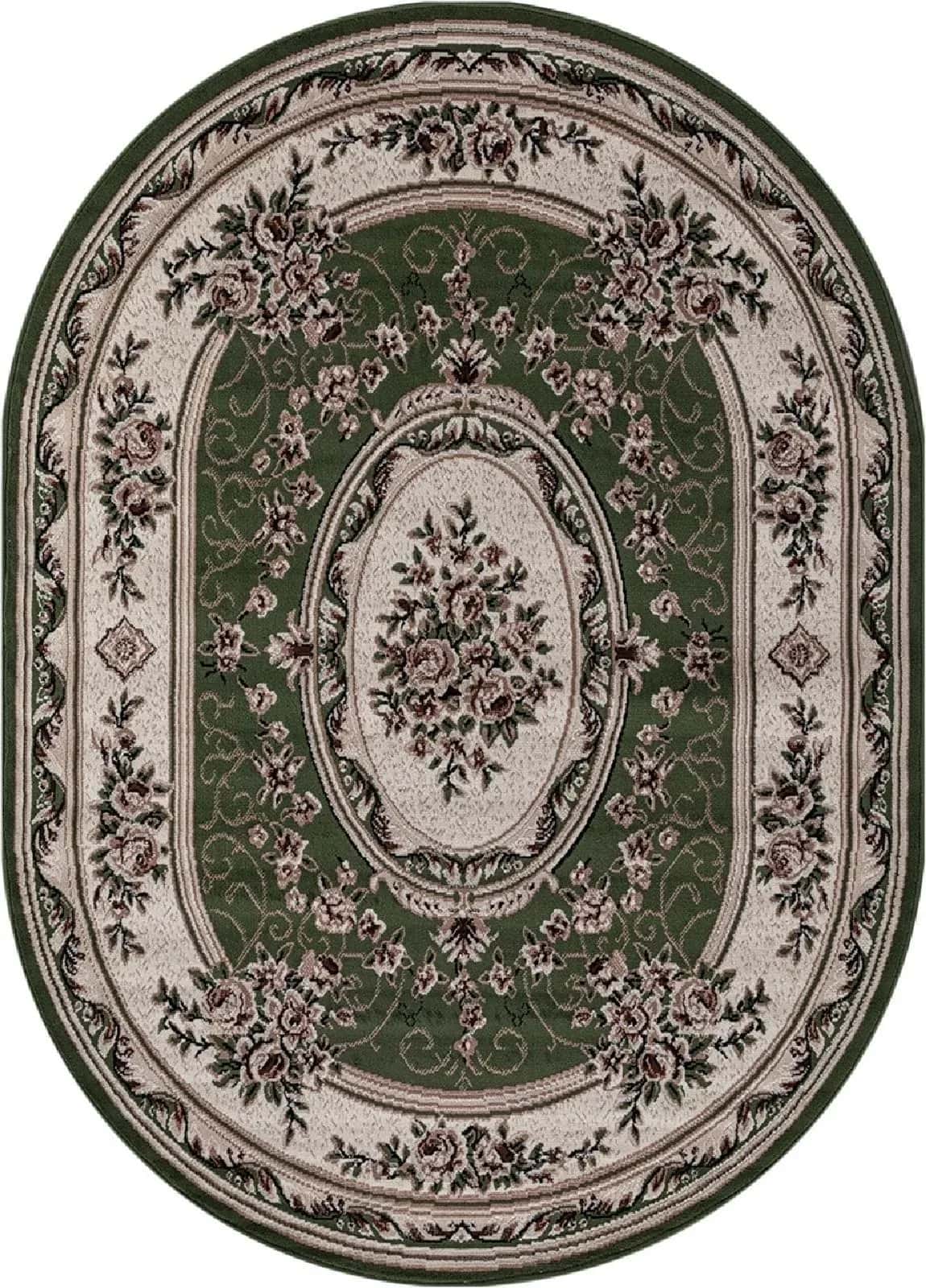 Ковер MERINOS GAVANA 5444 GREEN Овал Овал 3x4м
