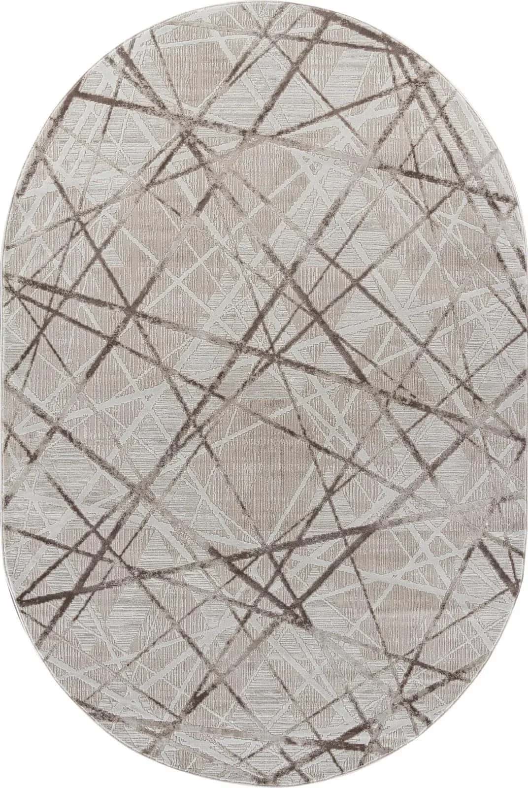 Ковер Ковер Современный DORUK MEXX MX014 BEIGE Овал 0.8x1.5м