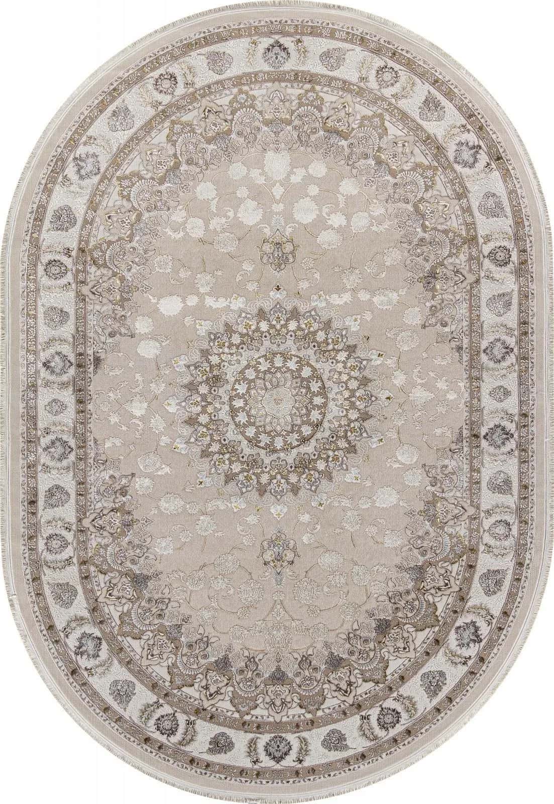 Ковер Ковер Классический ARDA ZARINA A050B L.BEIGE / CREAM Овал 0.8x1.5м