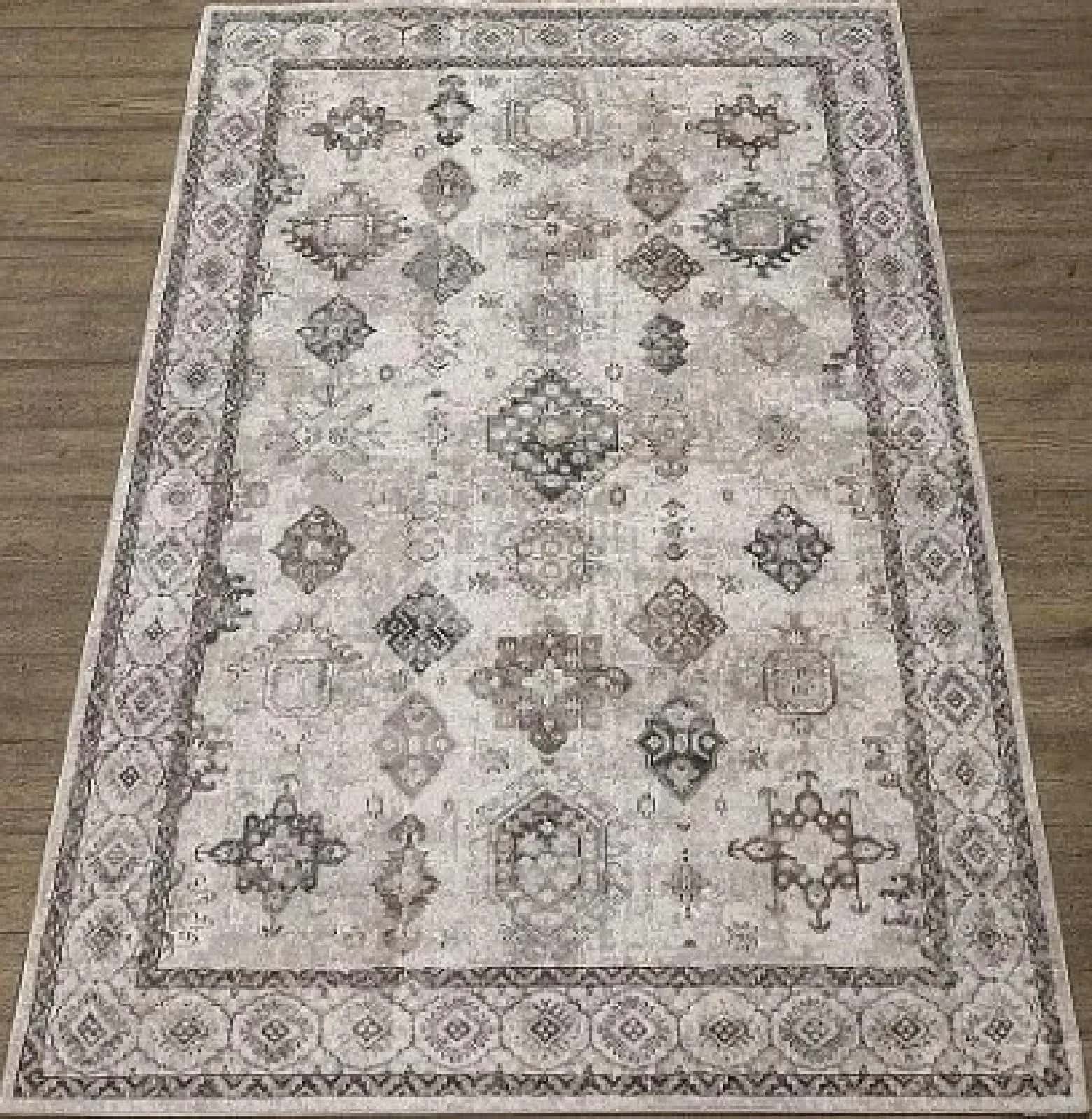 Ковер Турция Void 05119A KREM / L.GREY 0.8x1.5м