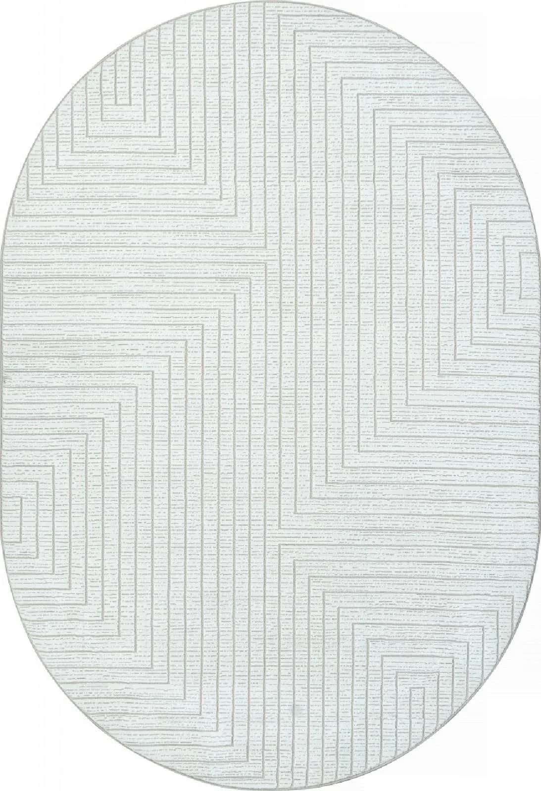 Ковер VALENTIS SIROCCO E256AC WHITE / BEIGE Овал Овал 1.6x2.3м