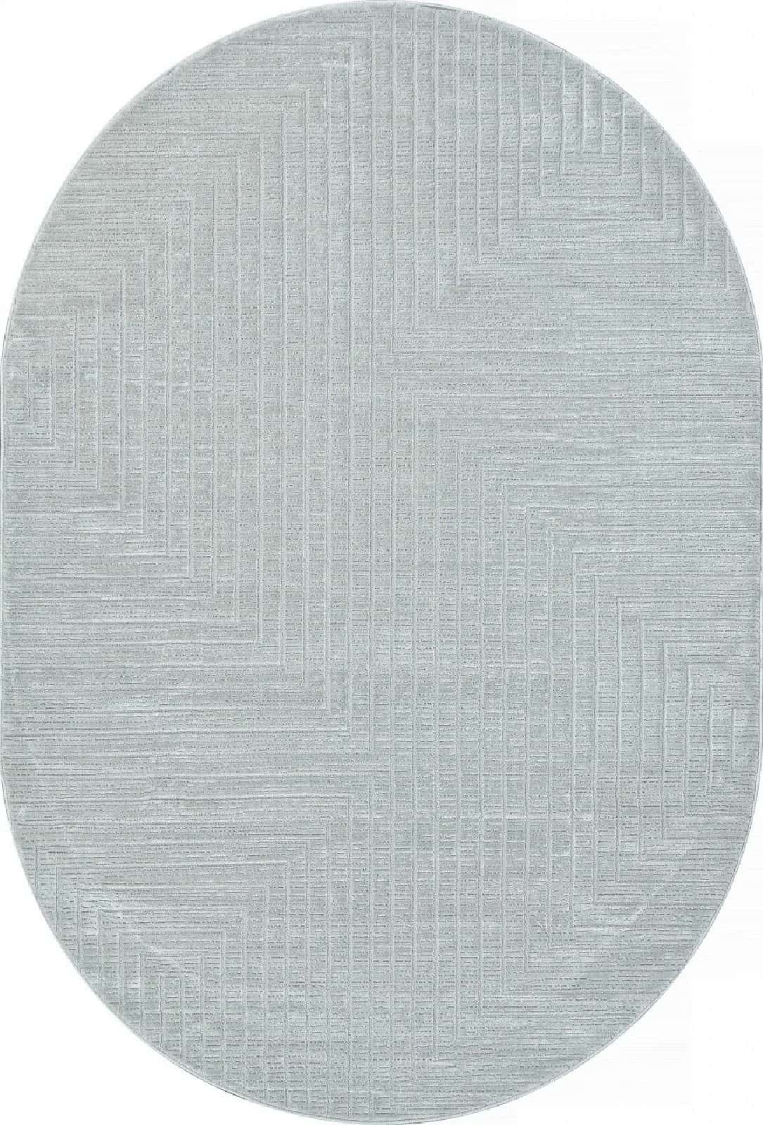 Ковер VALENTIS SIROCCO E256AT L.GREY / GREY Овал Овал 1.6x2.3м