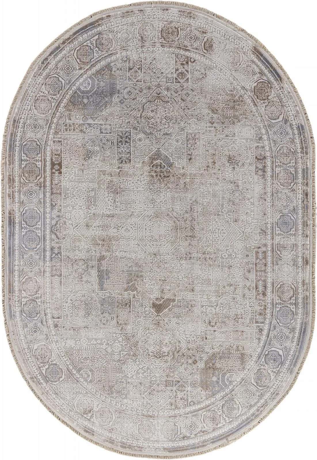 Ковер Ковер Классический DURKAR Jasmine 35905Z CREAM / CREAM Овал Овал 1x2м