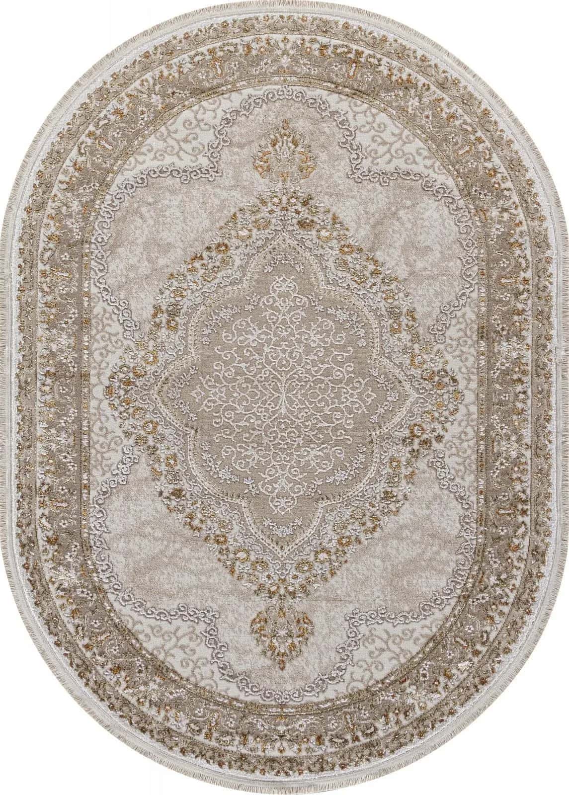 Ковер Ковер KARDELEN MOSSO 27226 BEIGE / BEIGE Овал 3x4м