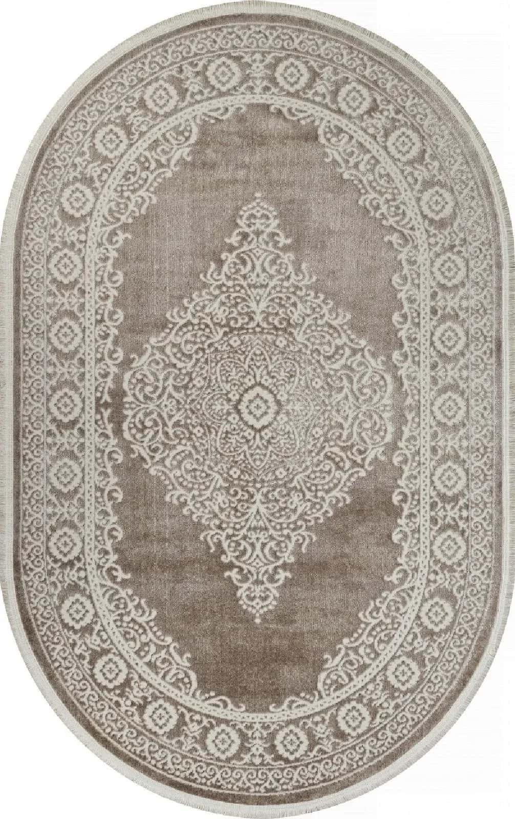 Ковер Ковер Классический KARDELEN MARMARIS 26468A CREAM / D.BEIGE Овал Овал 0.77x1.5м