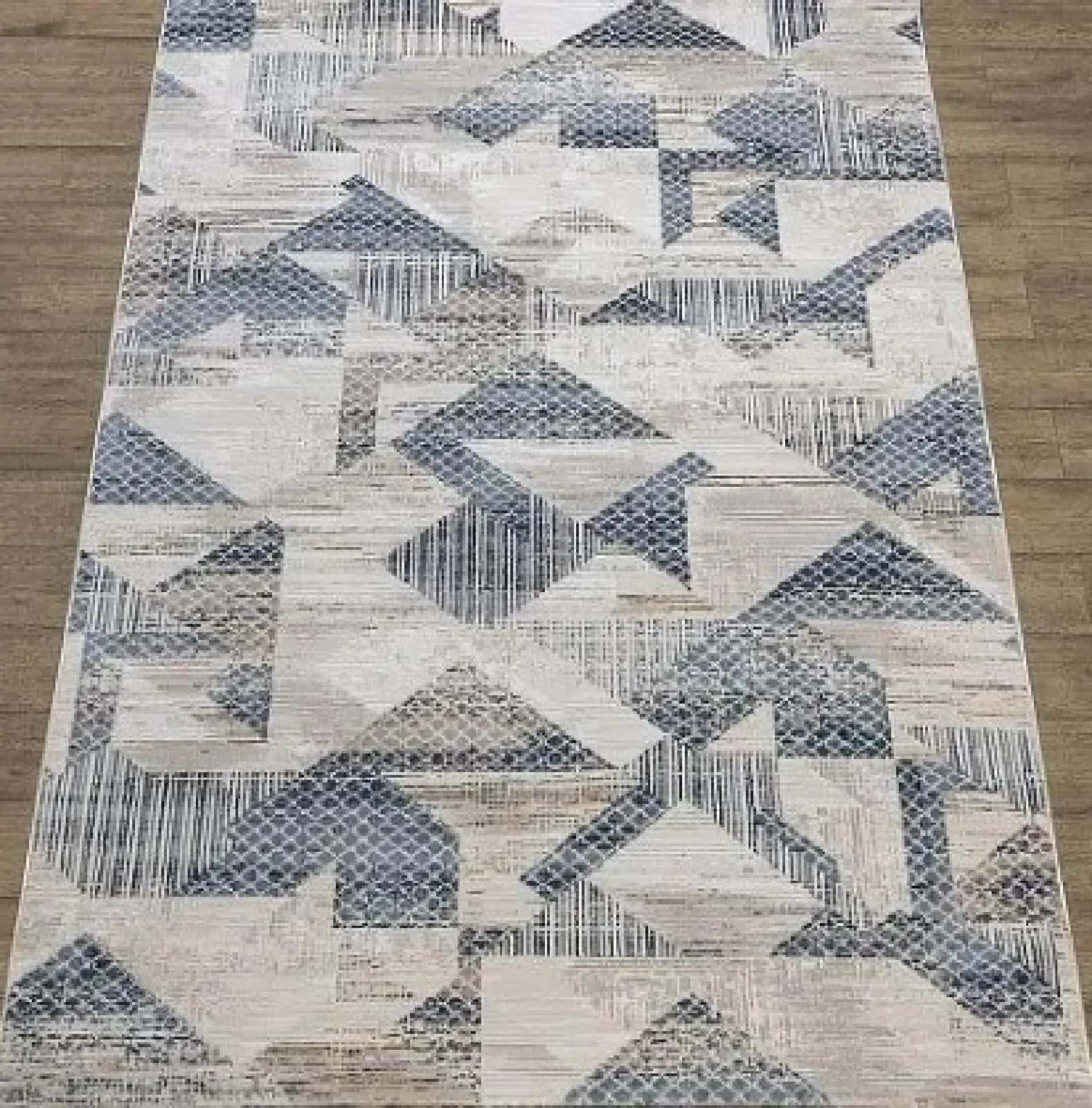 Ковер Турция Polo K712B CREAM / BLUE 1x2м