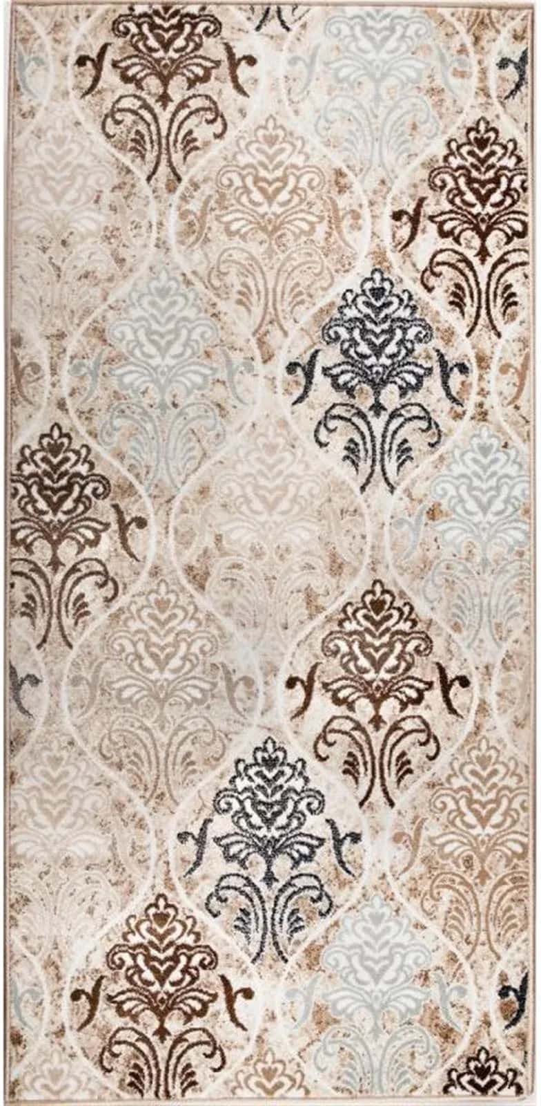 Ковер MERINOS LUXE L013 CREAM-BROWN 1x2м
