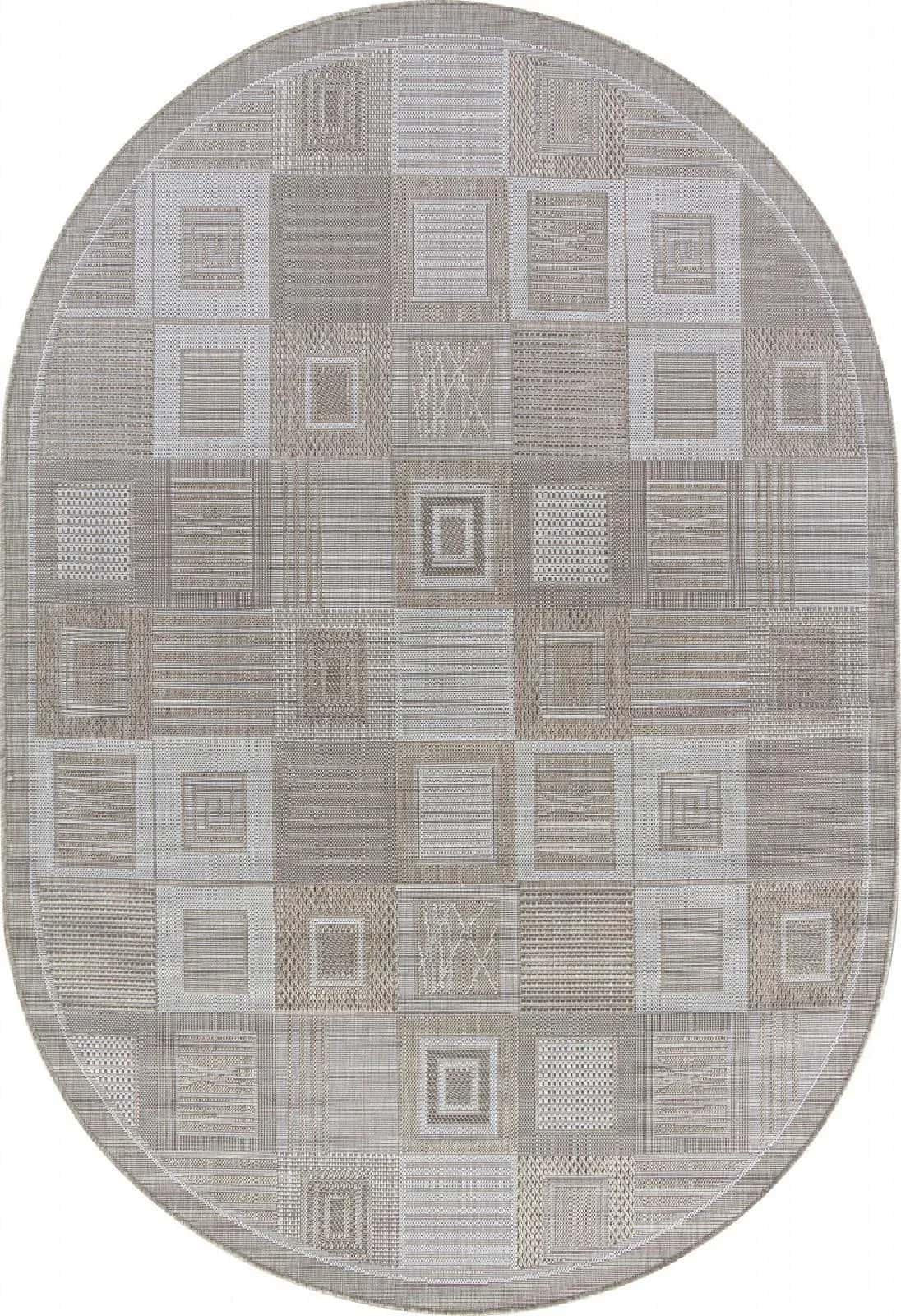 Ковер Ковер Современный MERINOS KAIR S138 BEIGE Овал 1.2x1.7м