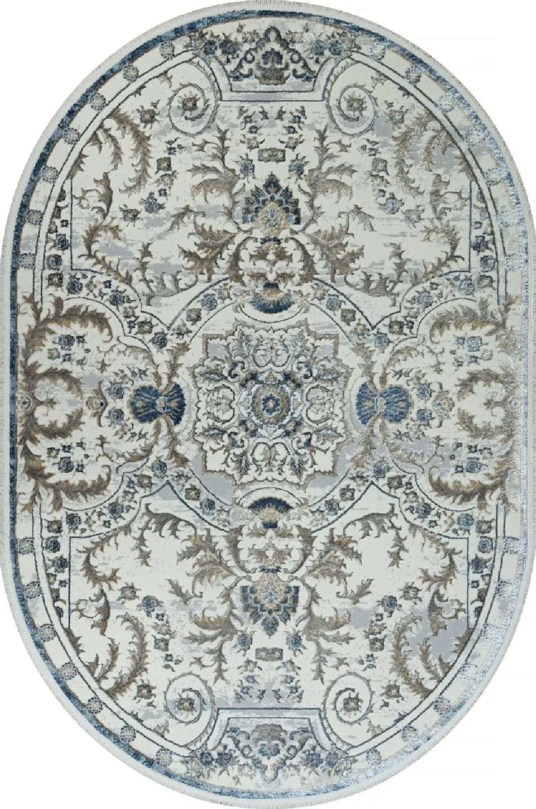 Ковер ALPIN SAHARA 00765A D.BLUE FDY / CREAM HB Овал Овал 2x2.9м