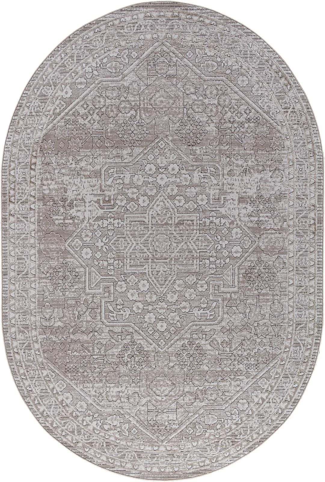 Ковер Ковер Классический ALPIN NOVA 04293A BEIGE FDY / CREAM HB Овал Овал 1x2м
