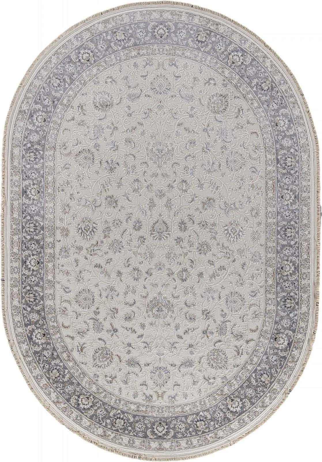 Ковер Ковер Классический DURKAR Jasmine 35831Z CREAM / L.GREY Овал Овал 1x2м