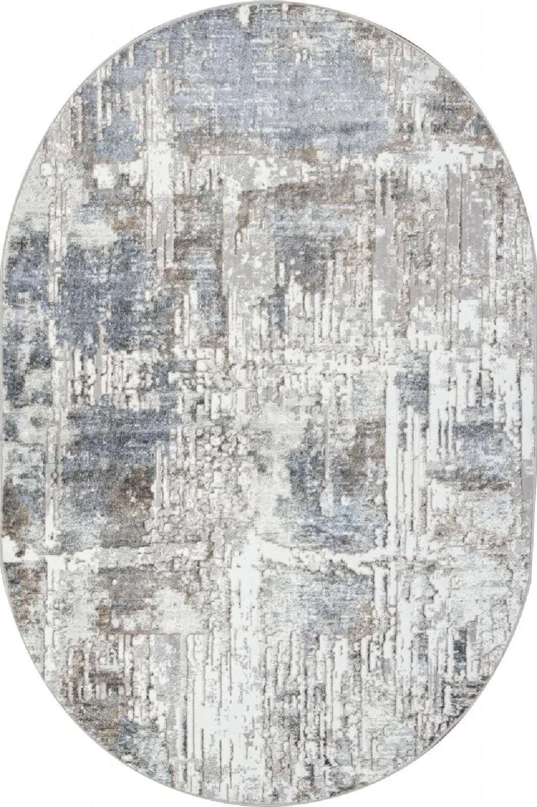 Ковер Ковер Современный ALPIN PARADIZE 06735B L.BLUE / GREY Овал Овал 2x2.9м