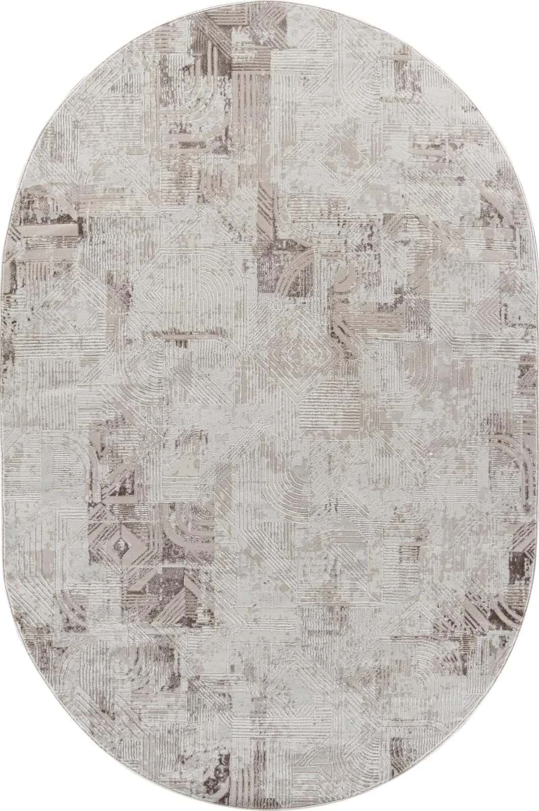 Ковер Ковер Современный DORUK MEXX MX017 BEIGE Овал 2.4x3.4м