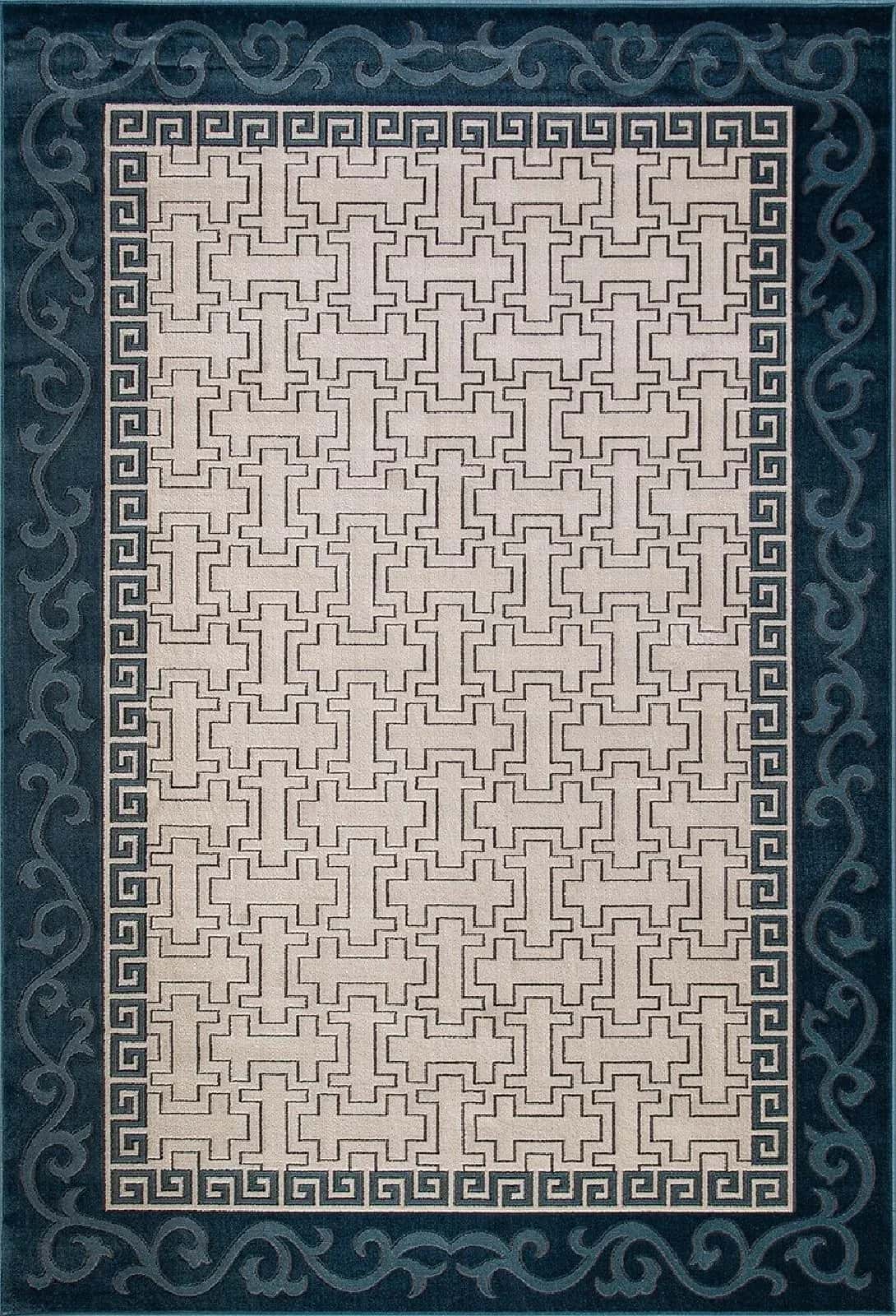 Ковер MERINOS SERENITY D781 CREAM-BLUE 2.8x4.8м
