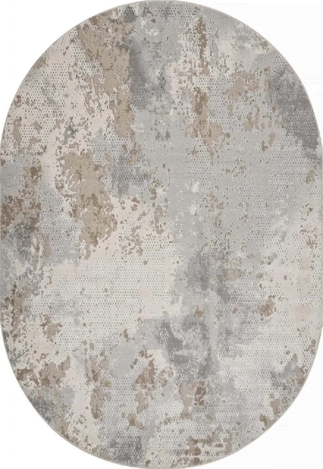 Ковер MERINOS LIMAN F171 CREAM-GREEN Овал Овал 0.8x1.5м