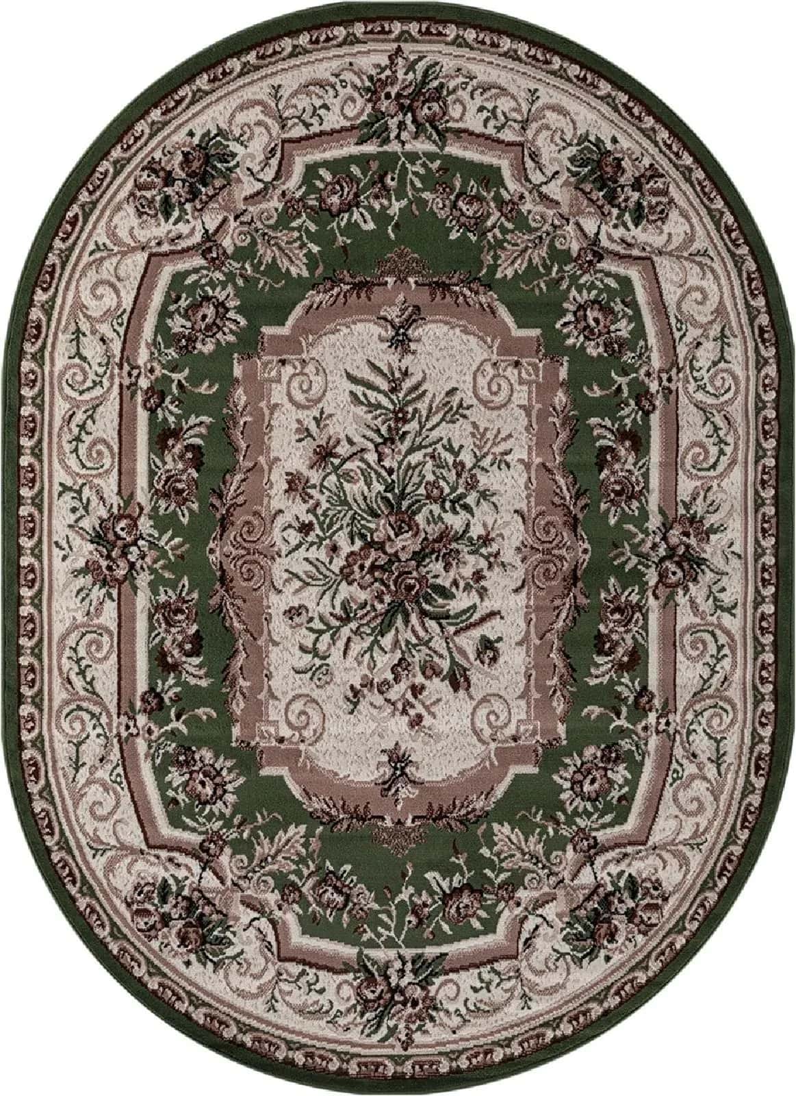 Ковер MERINOS GAVANA 5439 GREEN Овал Овал 3x4м