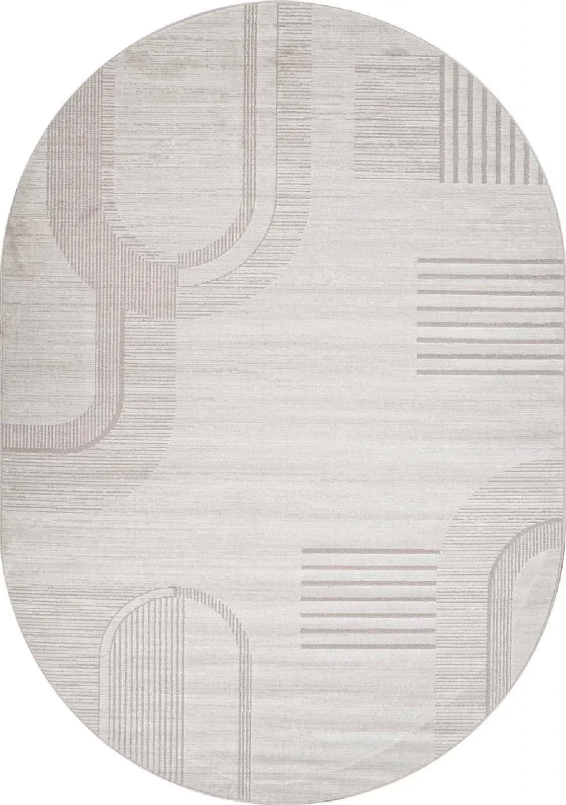 Ковер Ковер Однотонный MERINOS DIOS F437 CREAM Овал Овал 1.6x2.3м