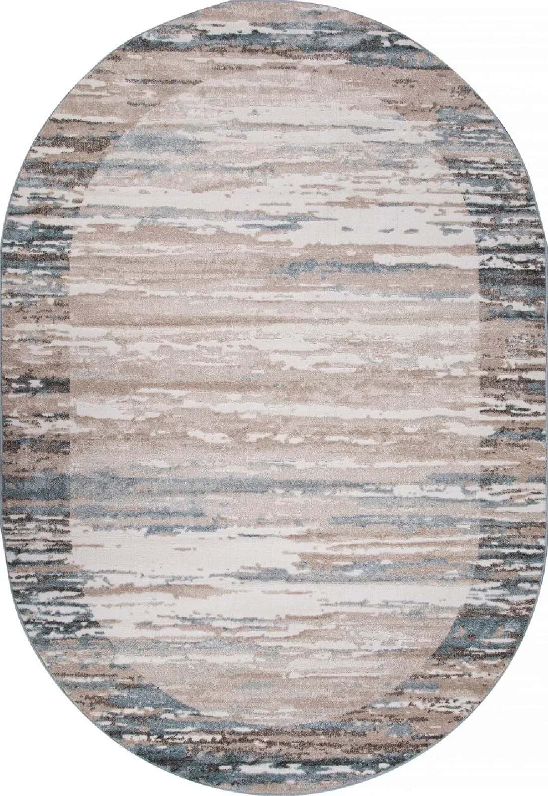 Ковер MERINOS NATUREL D983 BEIGE-BLUE Овал Овал 2.5x3.5м