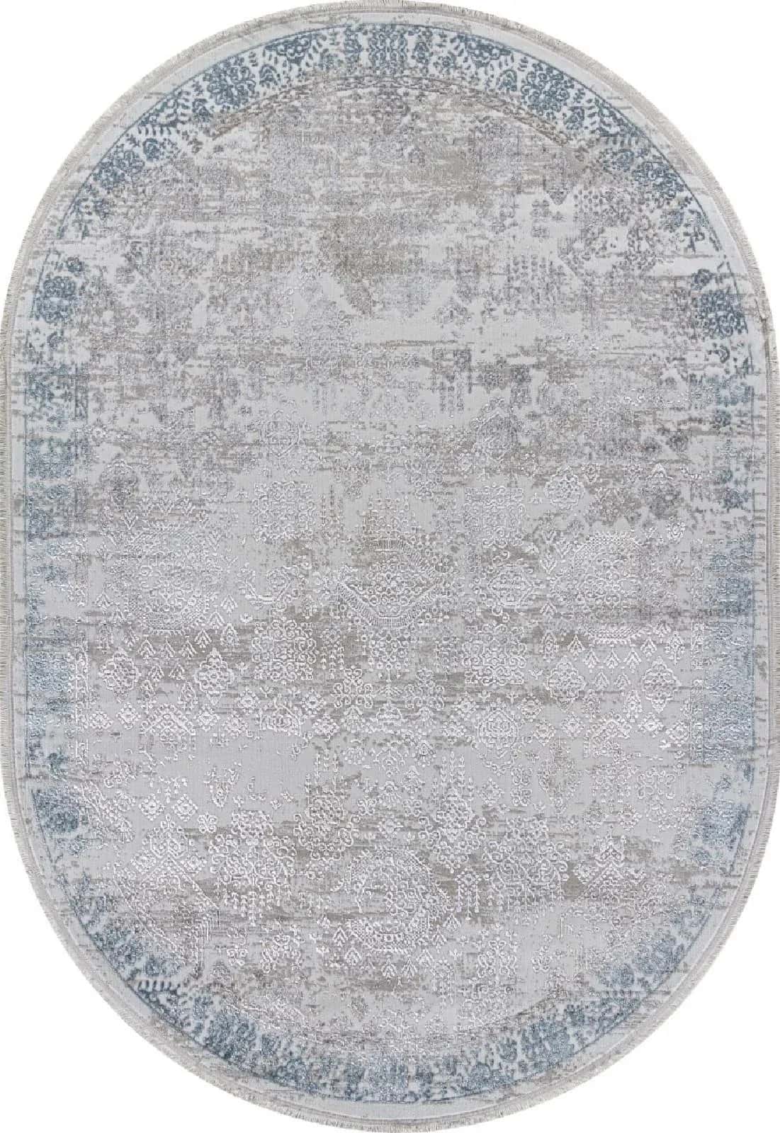 Ковер Ковер Классический ARDA EFSAN L252A CREAM SHRINK / BLUE FDY Овал Овал 2.4x3.4м