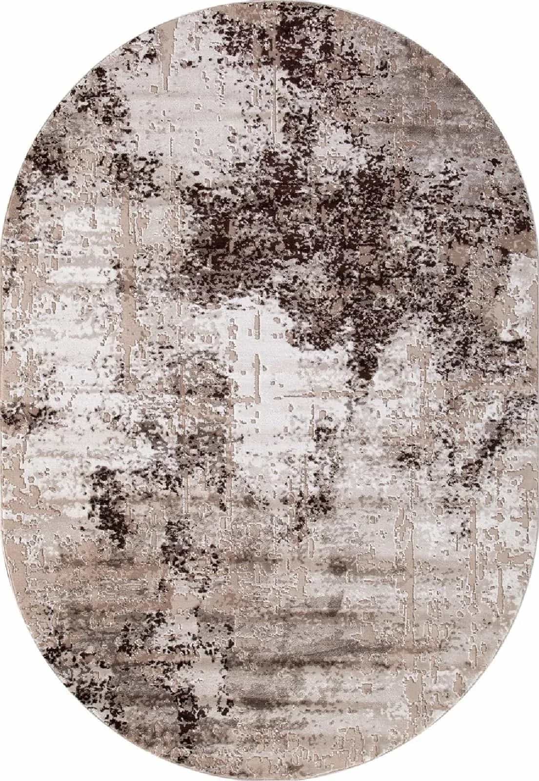 Ковер KARMEN HALI ARMINA 04047B DARK BROWN Овал Овал 0.8x1.5м