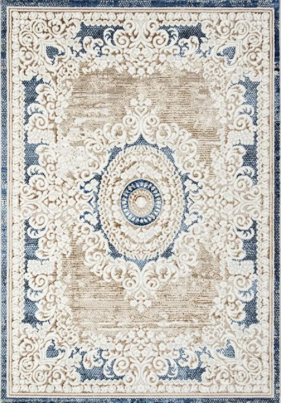Ковер MERINOS ANTEP O1701 630 CREAM / BLUE 2x2.9м